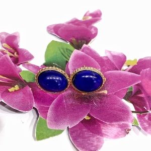 Vintage 14k Lapis lazuli earrings
